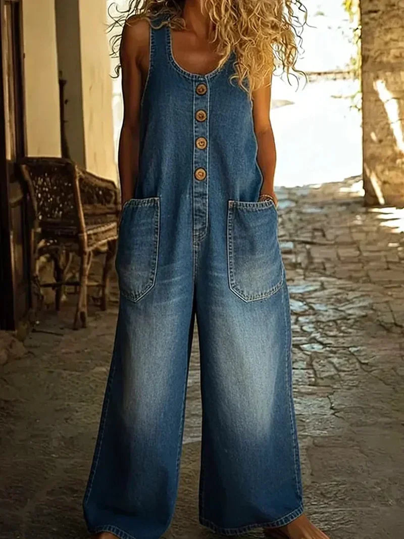 Lora | Vintage-Style Denim Overalls