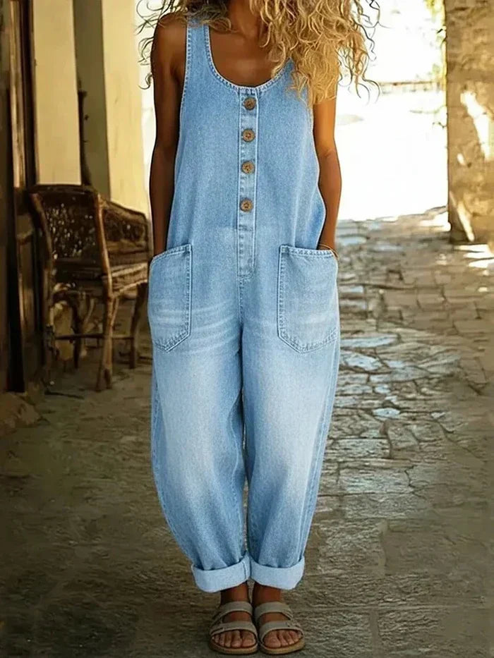 Lora | Vintage-Style Denim Overalls